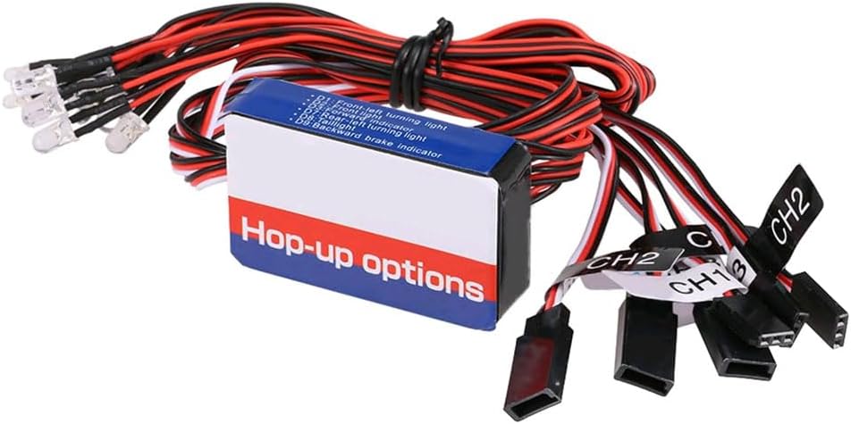 RC Car Lights Kit 12 LED Steering Brake Lighting System Kit