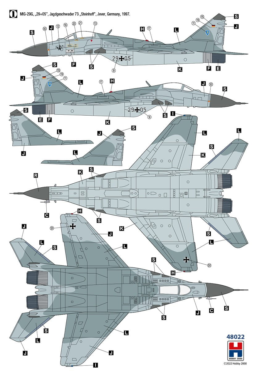 Hobby 2000 1/48 MiG-29 German Air Force 48022