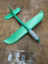 LED Hand Launch Glider in green with yellow dots