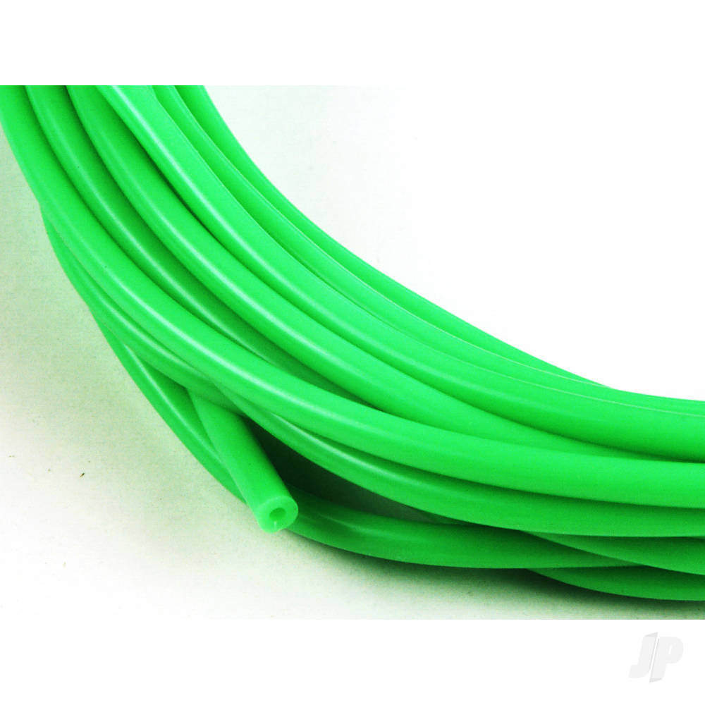 2mm (3/32) Silicone Fuel Tube Neon Green 10m