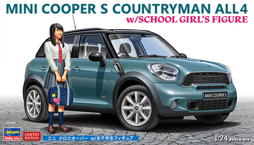 Hasegawa 1:24 Mini Cooper S Countryman All4 With School Girl Figure Kit HSP559