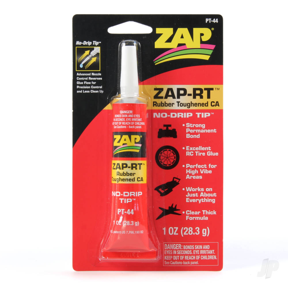 PT44 Zap-RT Rubber Toughened CA 1oz (Box of 6)