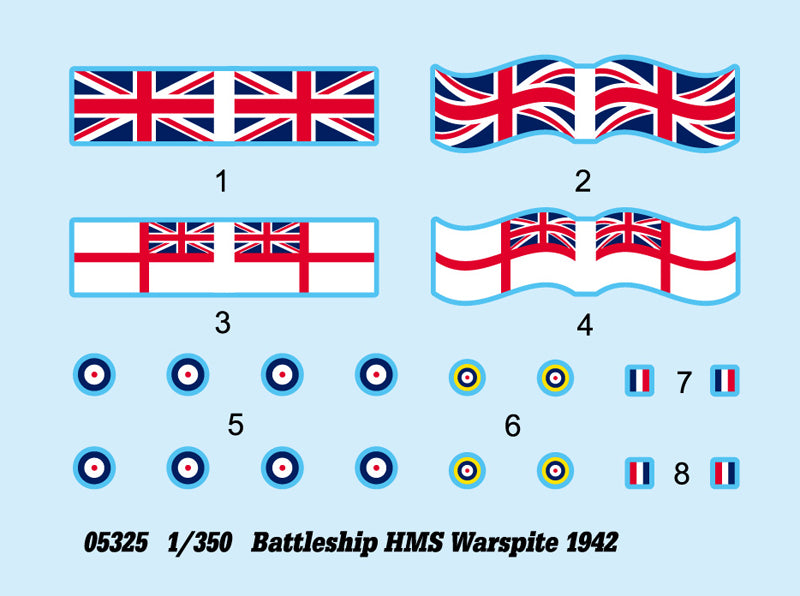 Trumpeter 1/350 HMS Warspite 1942 05325