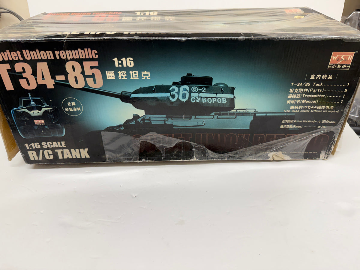 WSN 1/16 T34-85 TANK SECOND HAND TANK - SELLING FOR SPARES