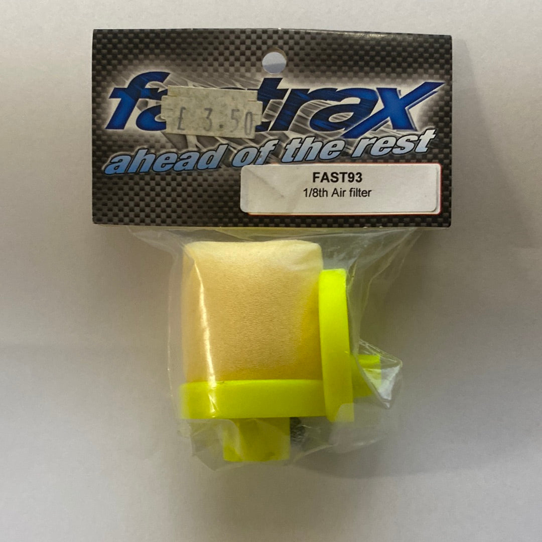 FASTRAX WATERPROOF AIR FILTER 1/8TH AIR FILTER L YELLOW