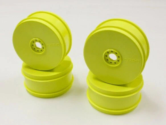 KYOSHO INFERNO MP10 MP9 TKI4 - TKI3 - DISH WHEELS YELLOW (4)