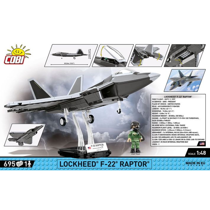 Cobi 1/48 Lockheed F-22 Raptor 5855