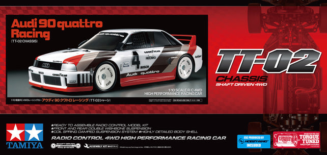 TAMIYA Audi 90 Quattro Racing (TT-02) RC Kit