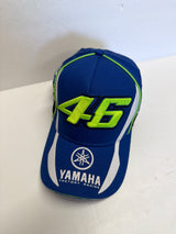 OFFICIAL VALENTINO ROSSI VR 46 (in Green)  Baseball Cap Blue Yamaha Racing Team Logo (second hand)