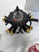 Saito FA-325 R5 five-cylinder radial and Ring Exhaust Model engine AS New not run