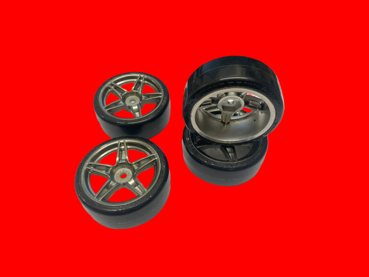 Tamiya Super Drift Tyres and Wheels - set of 4