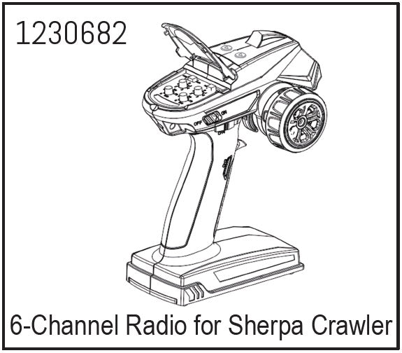 Absima 2.4GHz 6-Channel Radio CR6S Transmitter with R6WP 5 Channel Receiver