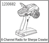 Absima 2.4GHz 6-Channel Radio CR6S Transmitter with R6WP 5 Channel Receiver