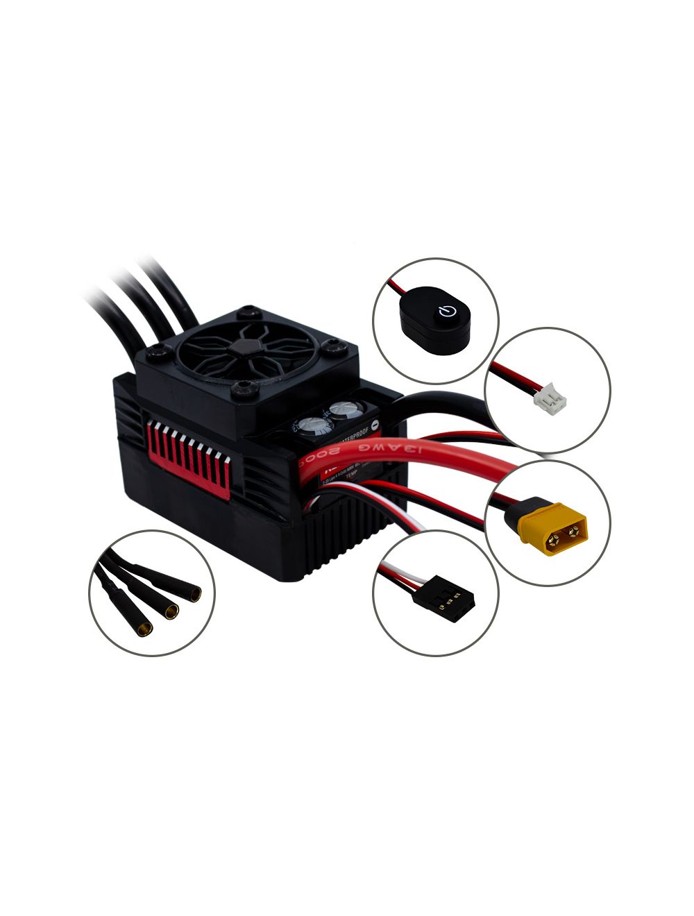 Overlander 3250KV Rocket RC V2 Supersonic 3650 Brushless Motor + 60A ESC for 1/10th Cars