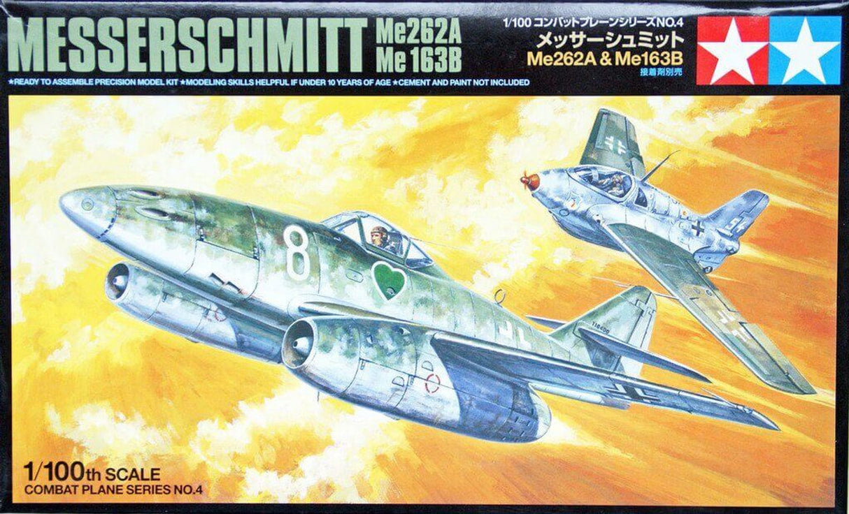 Tamiya 1/100 Scale Messerschmitt Me262A & Me163B 61604