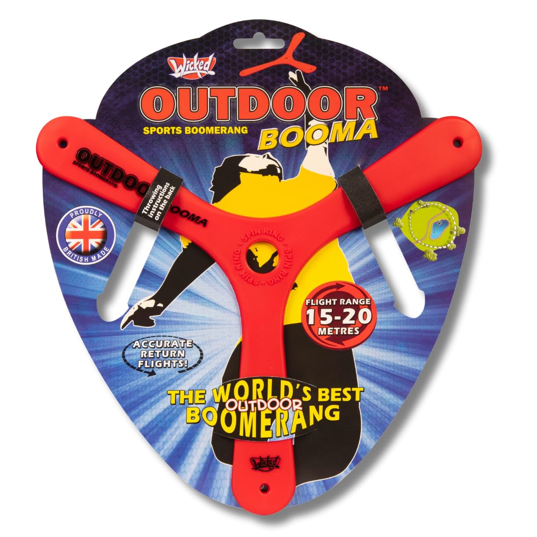 Wicked Outdoor Booma - Classic Sports Boomerang - Red