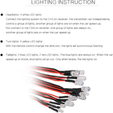 RC Car Lights Kit 12 LED Steering Brake Lighting System Kit