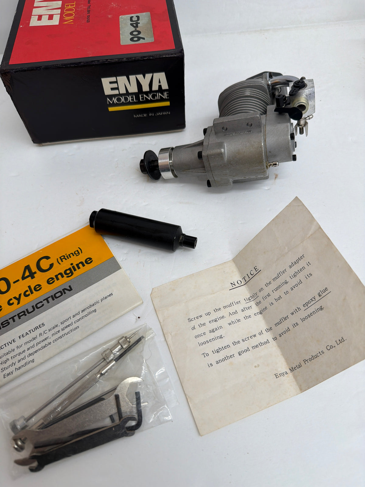Enya 90-4C New Boxed Four stroke with tool set and instructions