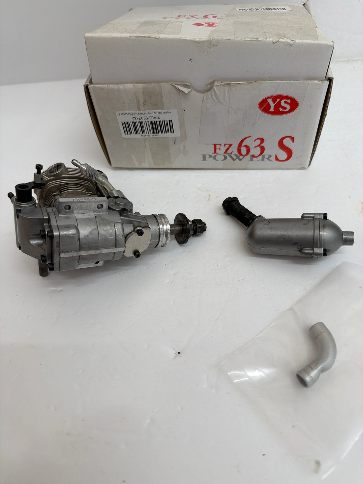 YS FZ63S (Super Charged) Four Stroke Engine with Silencer - Second Hand Damaged box