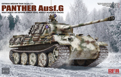 Rye Field Model 1/35 Panther Ausf.G Gertman Medium Tank Sd.kfz.171 Kit 5112