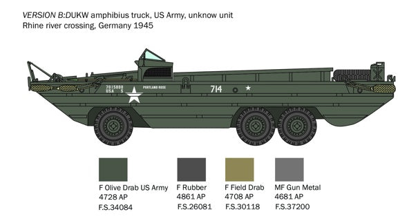 Italeri 1/35 DUKW 21/2 ton GMC truck amphibious version 6392