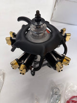 Saito FA-325 R5 five-cylinder radial and Ring Exhaust Model engine AS New not run