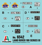 Italeri 1/35 Landrover Series 111 109 Guardia Civil Kit 6542