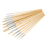 Silverline Artists Paint Brush Set 12 pce Pointed Tips