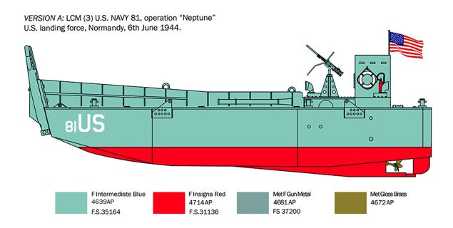 Italeri 1/35 LCM3 (Landing Craft Mechanized) 6755