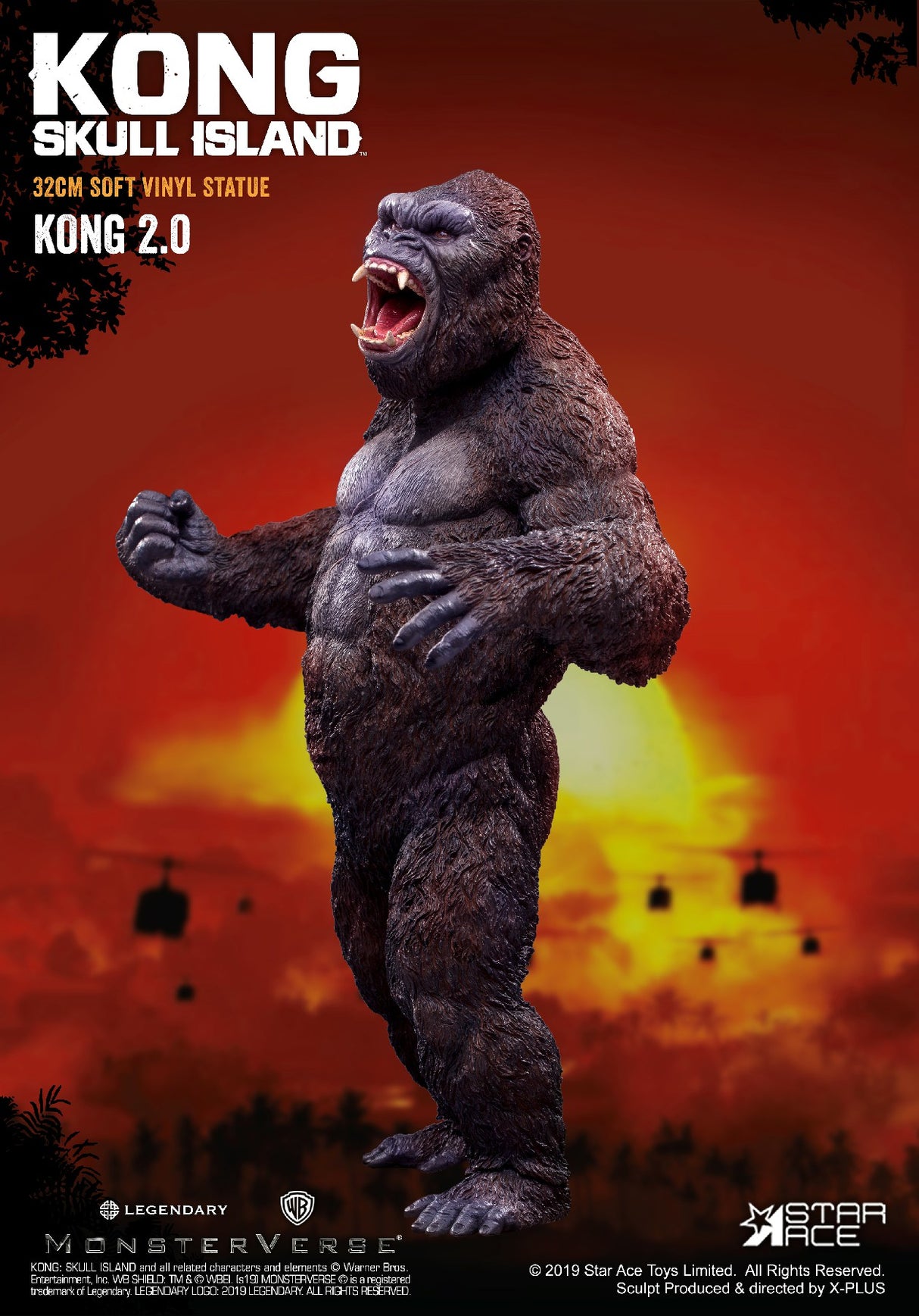 X-Plus Star Ace 32cm Vinyl Model Figure of Kong Skull Island (Ready Built)
