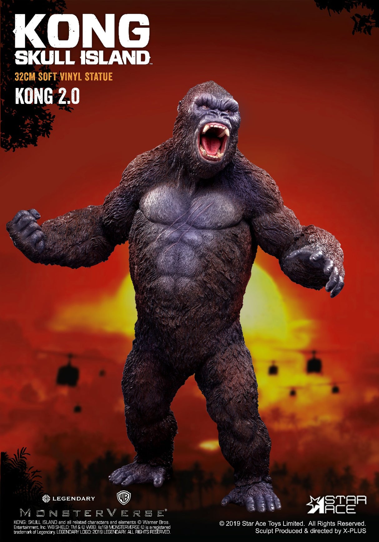 X-Plus Star Ace 32cm Vinyl Model Figure of Kong Skull Island (Ready Built)