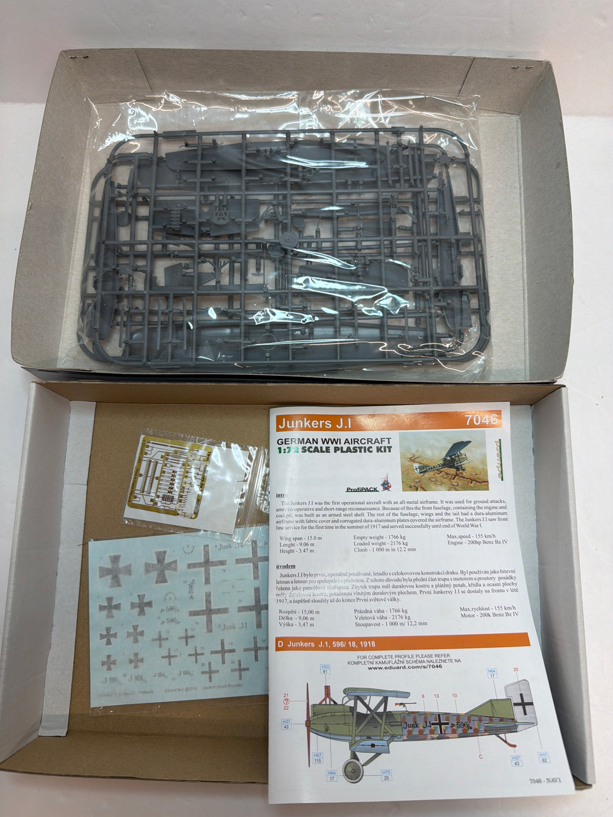 Eduard Weekend edition Hobby Plastic Model Kit Junkers J.I ProfiPACK — 1:72