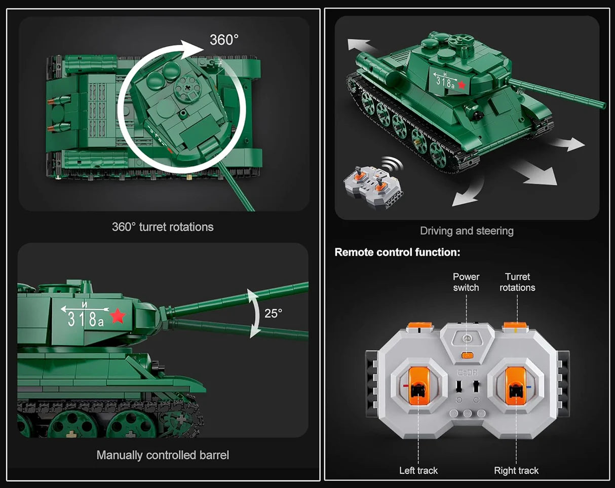 CADA 1/35 Double EAGLE T34 RC Tank Brick Kit C61072W