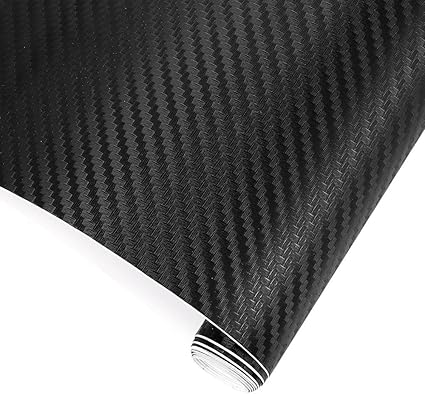 3D Carbon Fibre Vinyl Wrap Roll 30cm X 140cm —Textured 3D Effect