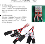 RC Car Lights Kit 12 LED Steering Brake Lighting System Kit