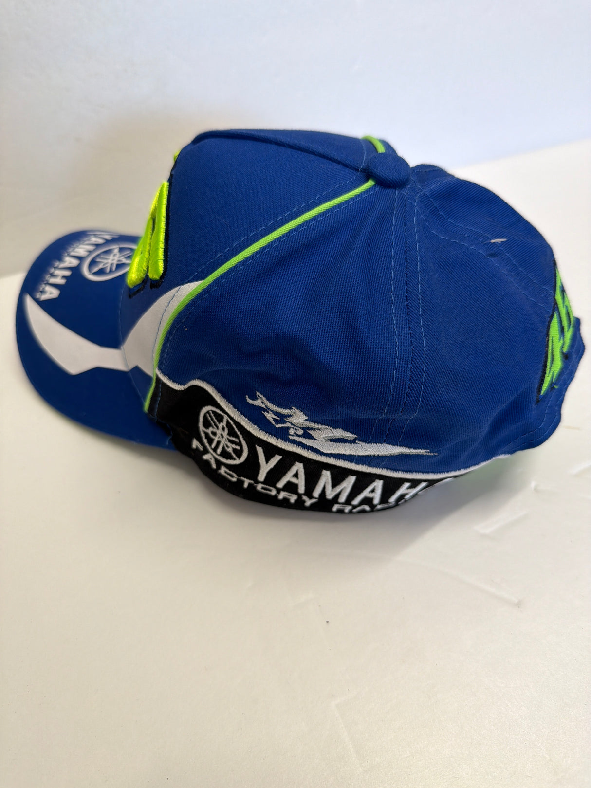 OFFICIAL VALENTINO ROSSI VR 46 (in Green)  Baseball Cap Blue Yamaha Racing Team Logo (second hand)