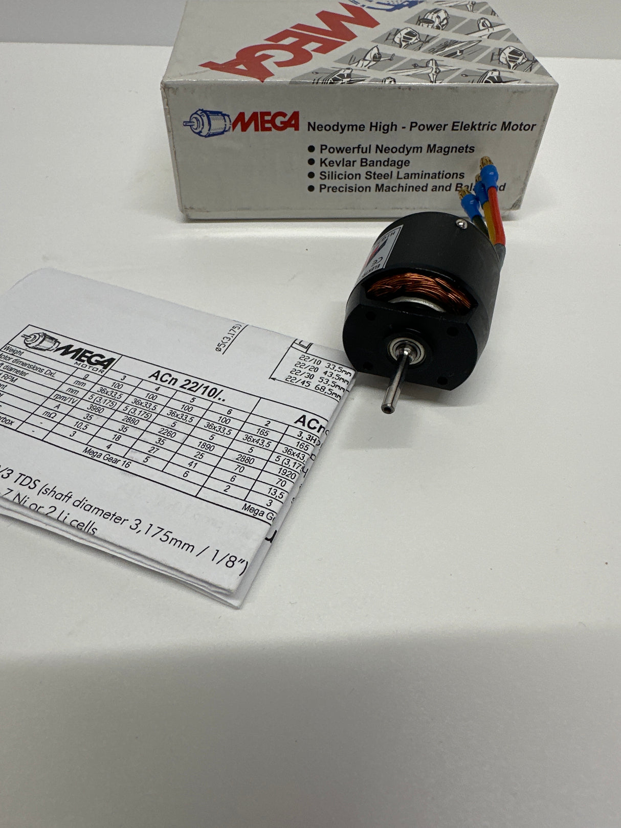 Mega Brushless inrunner Motor ACN 22/10/3