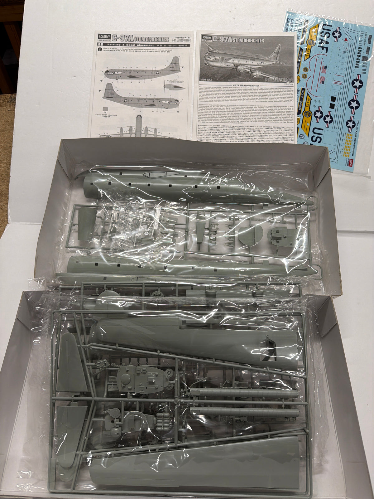 Academy 1604 — Boeing C-97A Stratofreighter 1/72 scale. Plastic Model Kit