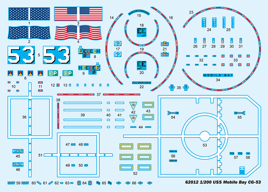 I Love Kit 1/200 USS Mobile Bay CG-53 Kit 62012
