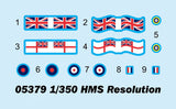 Trumpeter 1/350 HMS Resolution Kit 05379