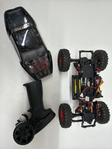 Second Hand Brushless Rock crawler 1:18 with Radio and Battery Black body shell