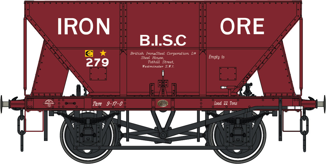 24T Steel Hopper Red Oxide 279 Iron Ore BISC