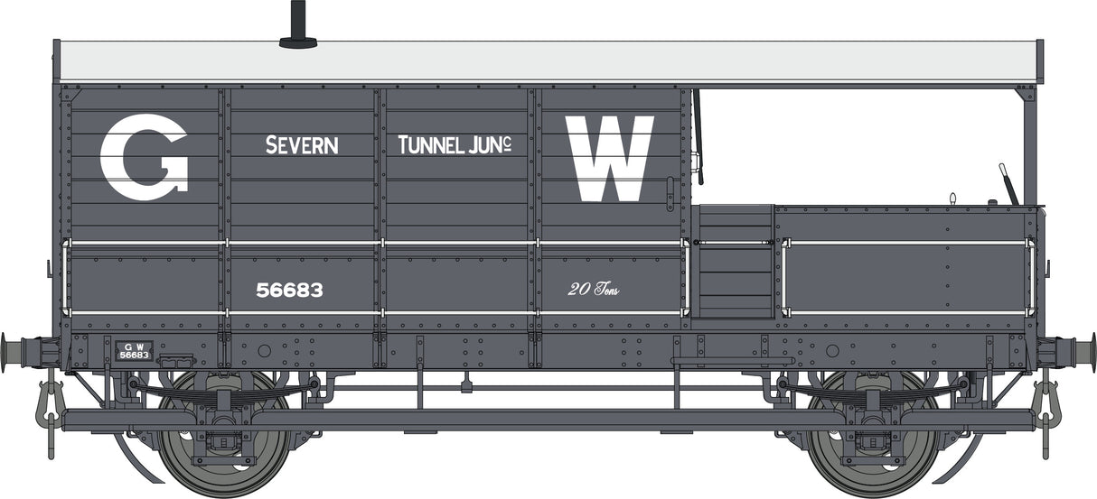 GWR Toad Brake Van GWR Grey 56683   Diagram AA15
