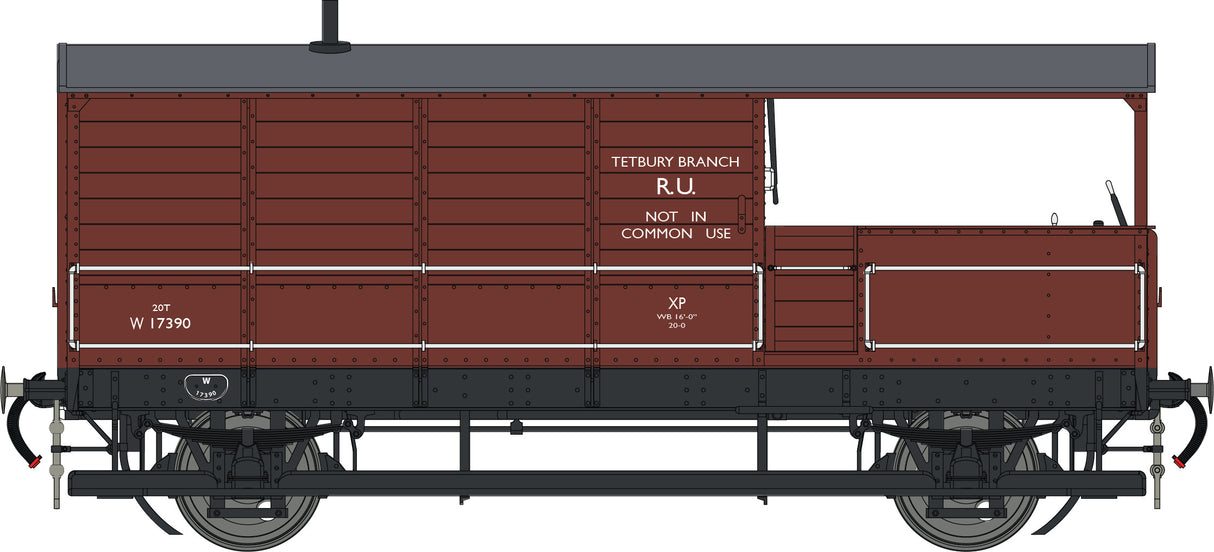 GWR Toad Brake Van Bauxite W17390   Diagram AA21
