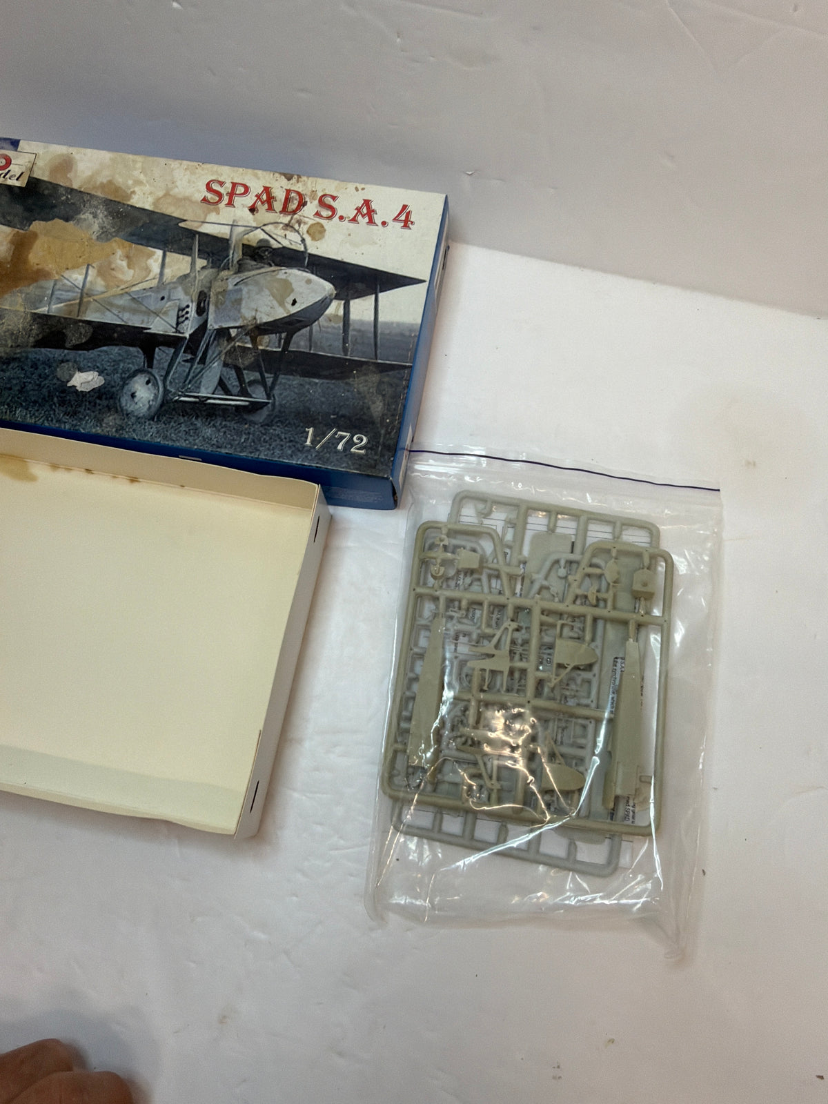 SPAD S.A.4 — Amodel 1/72 Plastic Model Kit Vintage water damaged box