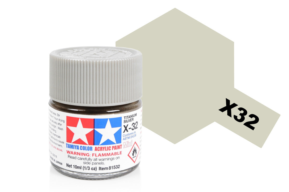 Tamiya X-32 Titanium Silver 81532