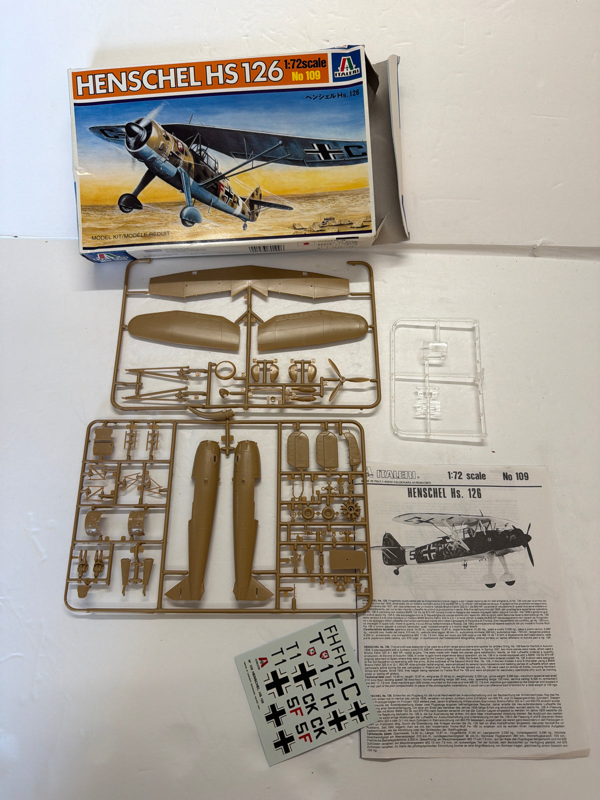Italeri Henschel HS126 1/72 Plastic Model Kit
