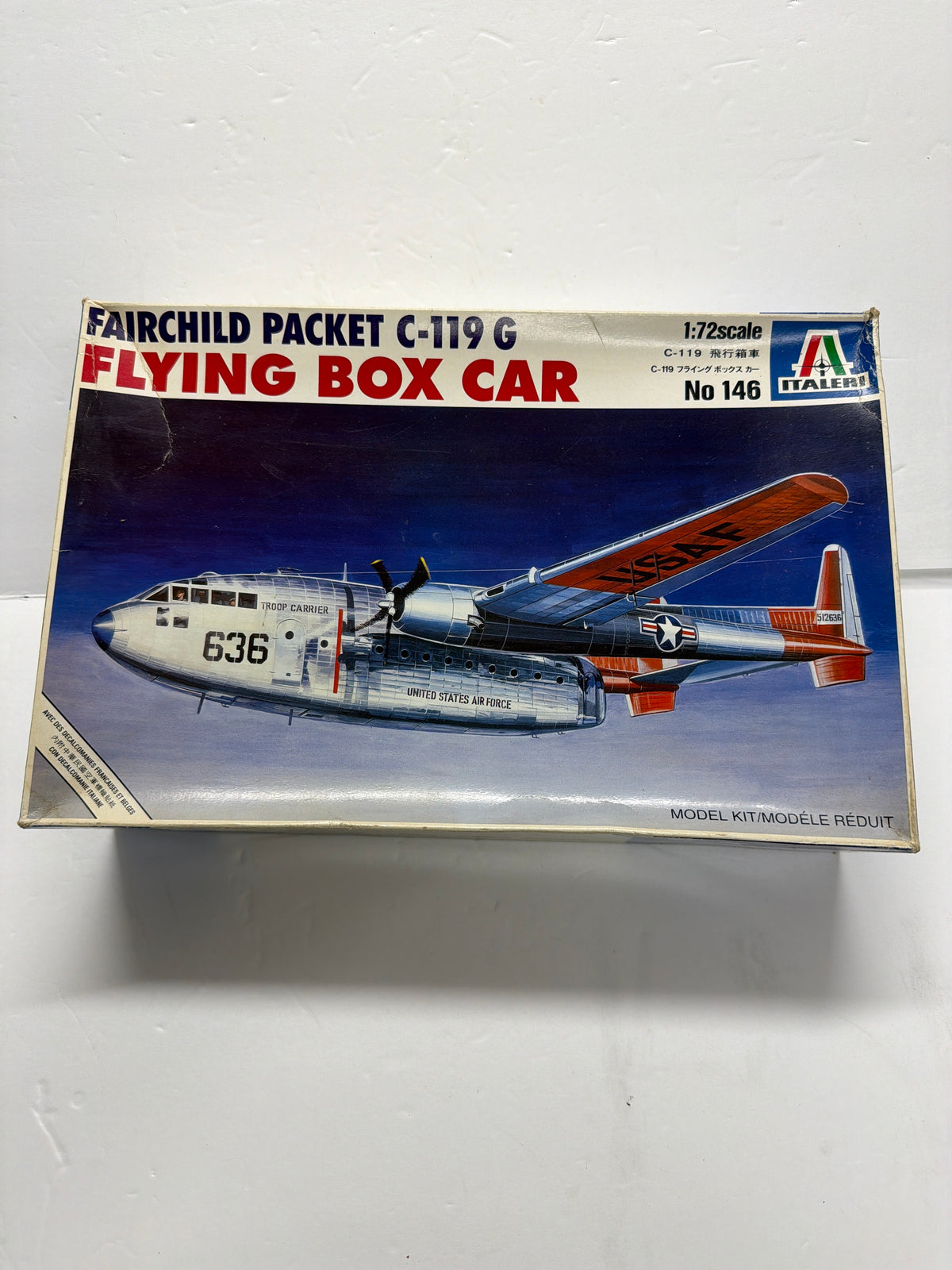 Italeri Flying Box Car C-119 G 1:72 Plastic Model Kit