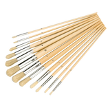 Silverline Artists Paint Brush Set 12 pce Round Tips