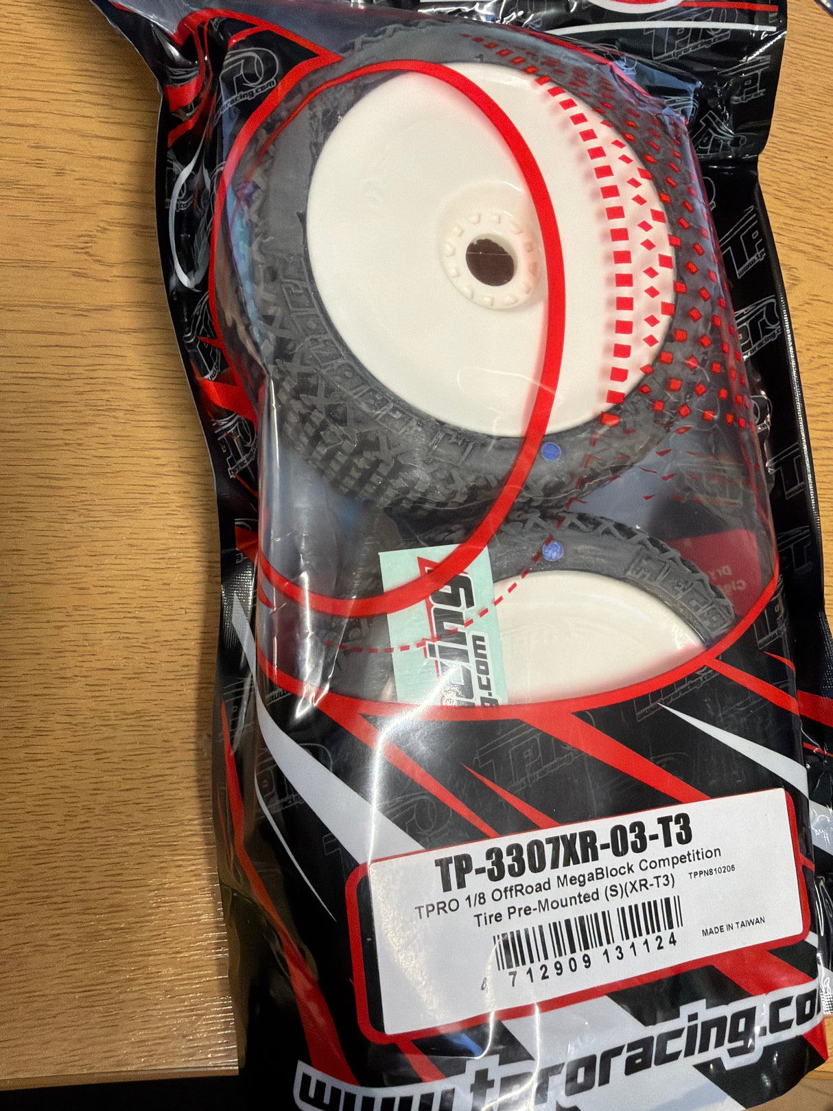 TPro 1/8 Offroad Mega Block Comp. Tire Pre-Mounted (SS) (XR-T3) TP-3307XR-03-T3